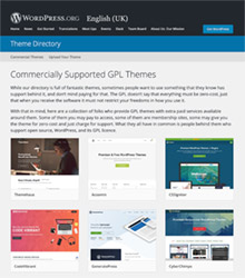 WordPress Theme Directory Commercial