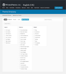 WordPress Theme Directory Feature Search